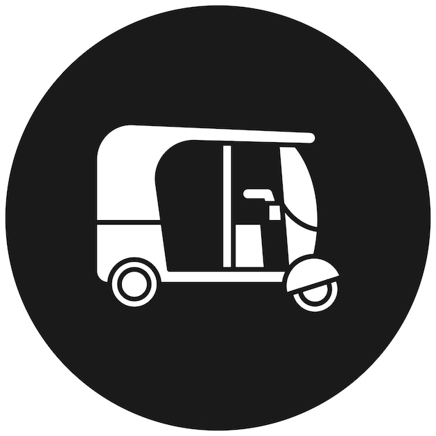 El icono del vector Tuk Tuk se puede utilizar para el conjunto de iconos de transporte