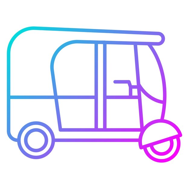 El icono del vector Tuk Tuk se puede utilizar para el conjunto de iconos de transporte