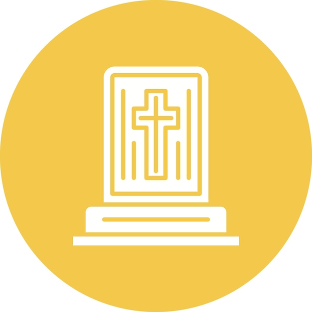 Vector el icono del vector de la tumba se puede usar para el conjunto de iconos del funeral