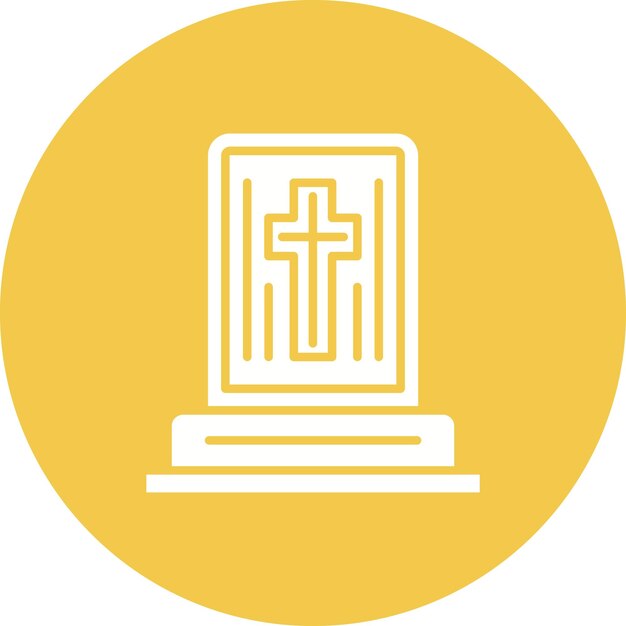 El icono del vector de la tumba se puede usar para el conjunto de iconos del funeral