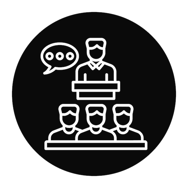 El icono del vector de tutoría se puede utilizar para el conjunto de iconos de educación en línea