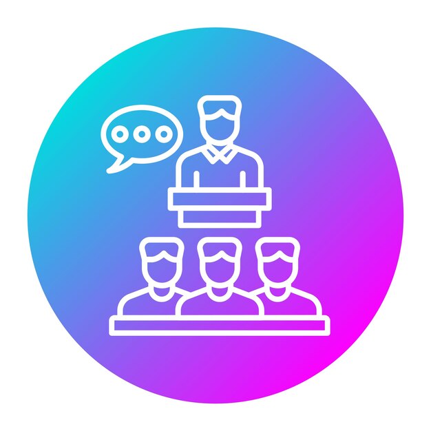 El icono del vector de tutoría se puede utilizar para el conjunto de iconos de educación en línea