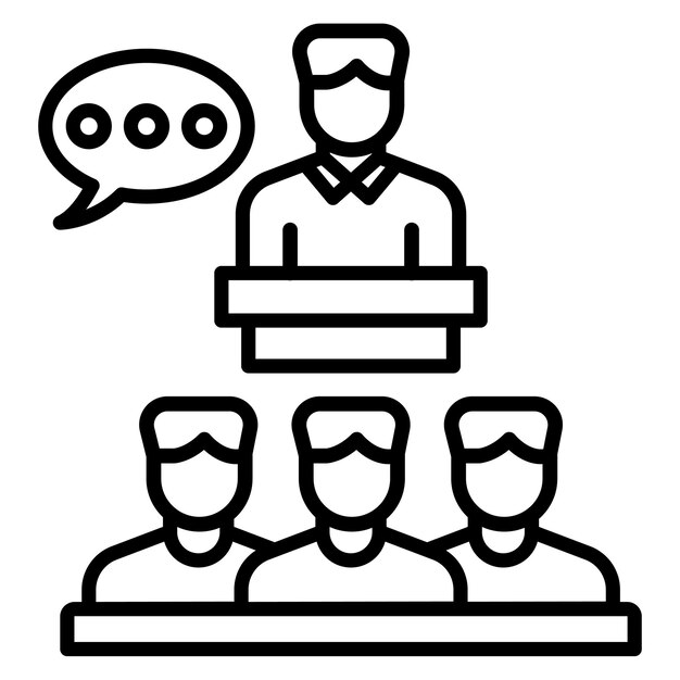 El icono del vector de tutoría se puede utilizar para el conjunto de iconos de educación en línea