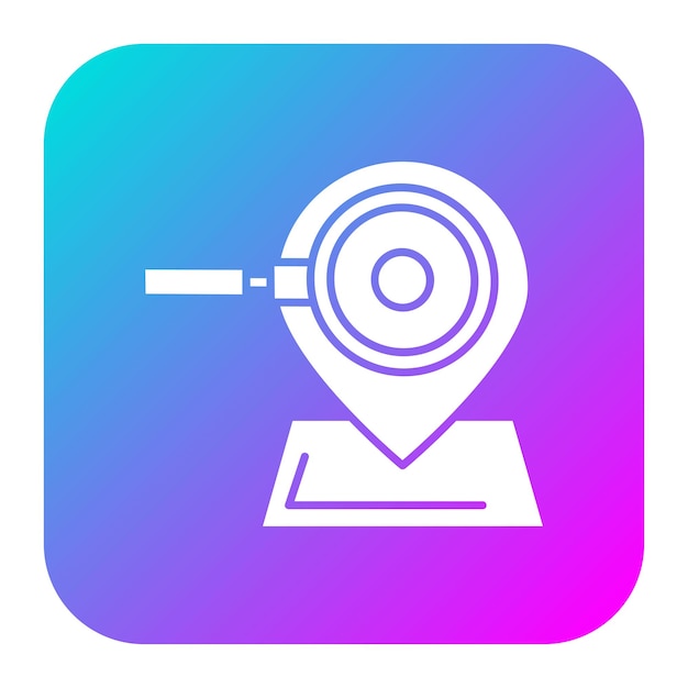 El icono del vector de ubicación de búsqueda se puede utilizar para el conjunto de iconos SEO y SEM