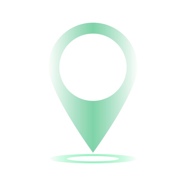 Icono del vector de ubicación con color verde