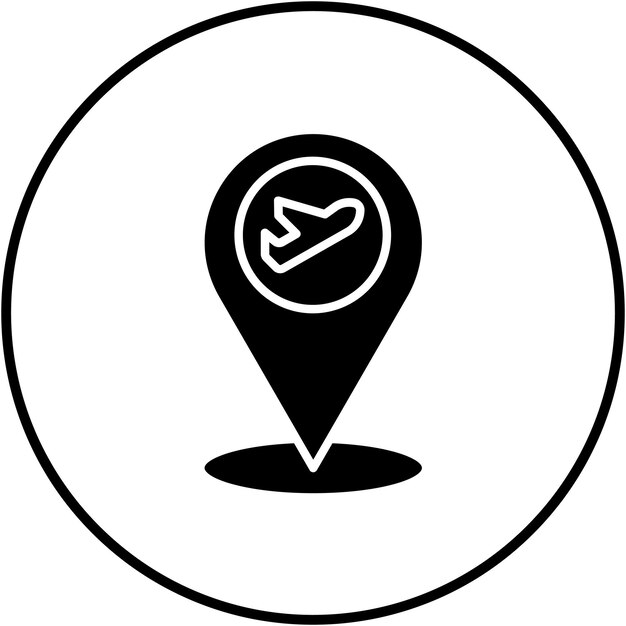 El icono del vector de ubicación se puede usar para el conjunto de iconos de inmigración