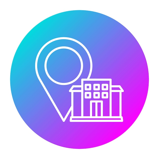 El icono del vector de ubicación se puede utilizar para el conjunto de iconos de la agencia de viajes