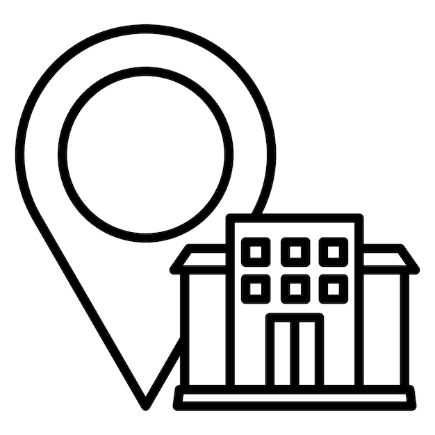 El icono del vector de ubicación se puede utilizar para el conjunto de iconos de la agencia de viajes