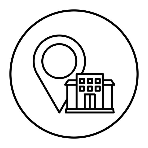 El icono del vector de ubicación se puede utilizar para el conjunto de iconos de la agencia de viajes