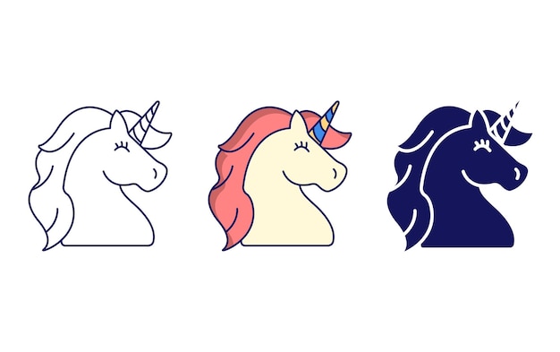 Icono de vector de unicornio