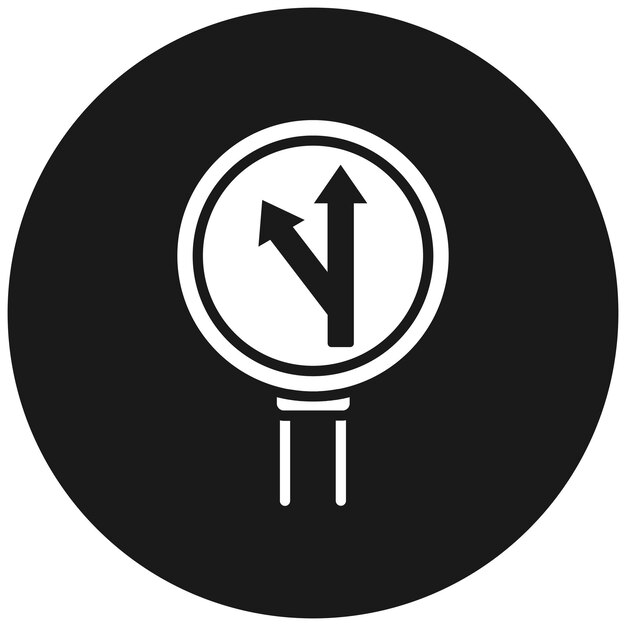 El icono del vector de unión se puede utilizar para el conjunto de iconos de señales de tráfico