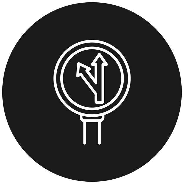 El icono del vector de unión se puede utilizar para el conjunto de iconos de señales de tráfico
