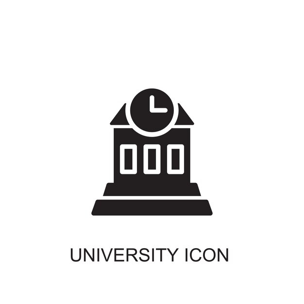 Vector icono del vector de la universidad