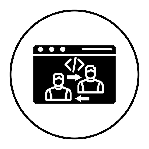 El icono del vector de usuario final se puede utilizar para el conjunto de iconos sin código