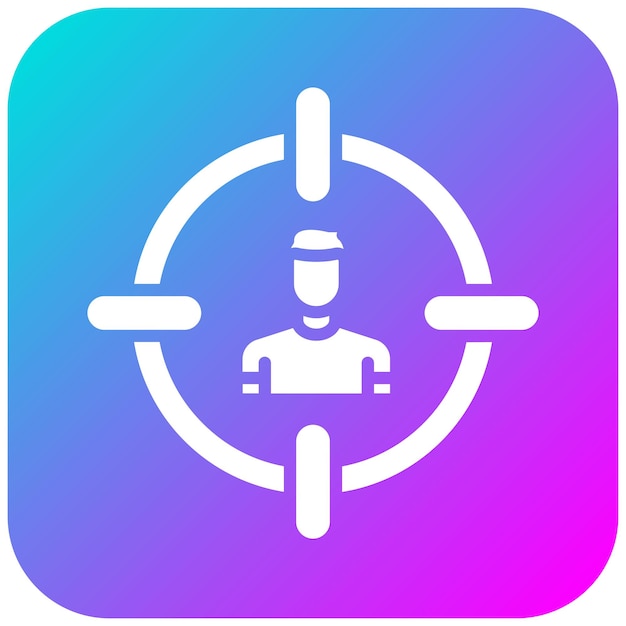 El icono del vector de usuario objetivo se puede utilizar para el conjunto de iconos de marketing