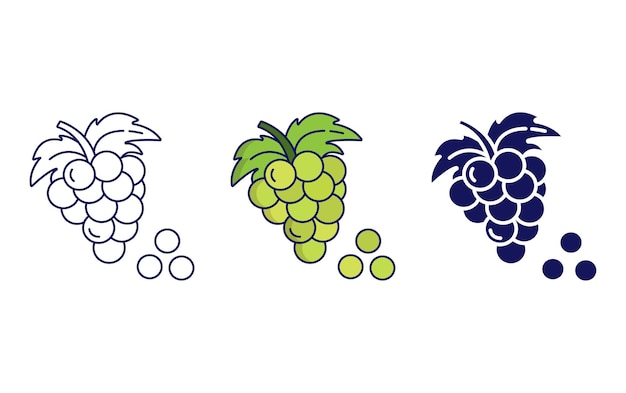 Icono de vector de uvas