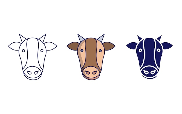 Icono de vector de vaca