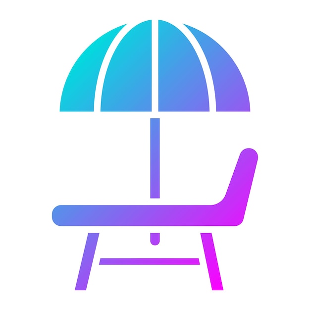 El icono del vector de vacaciones se puede utilizar para el conjunto de iconos de planificación de vacaciones