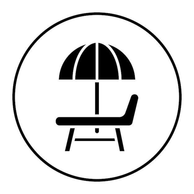 El icono del vector de vacaciones se puede utilizar para el conjunto de iconos de planificación de vacaciones