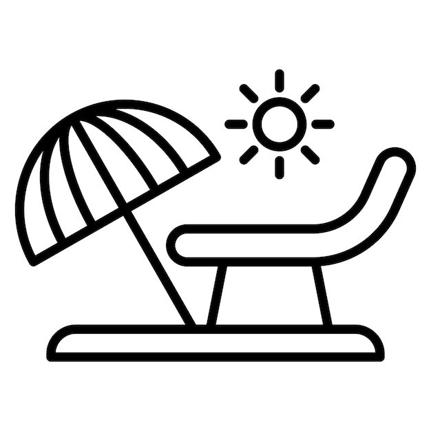 El icono del vector de vacaciones se puede utilizar para el conjunto de iconos de vacaciones y turismo