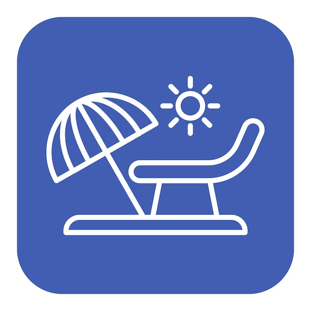 El icono del vector de vacaciones se puede utilizar para el conjunto de iconos de vacaciones y turismo