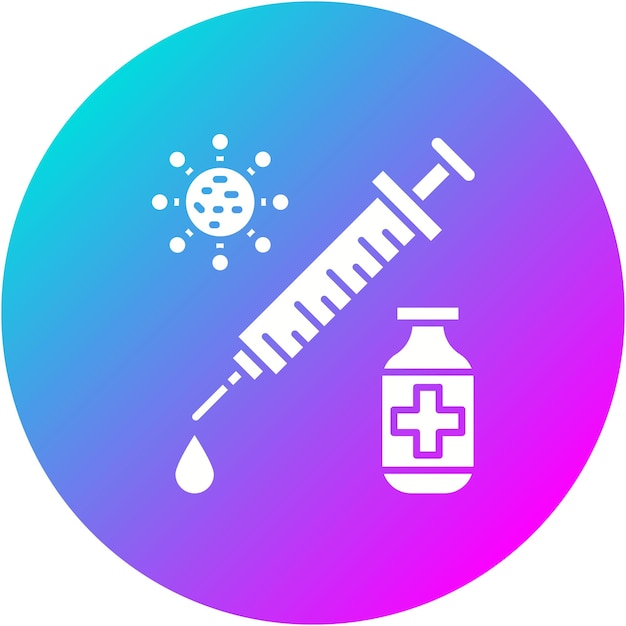 El icono del vector de vacunación se puede utilizar para el conjunto de iconos de bebés