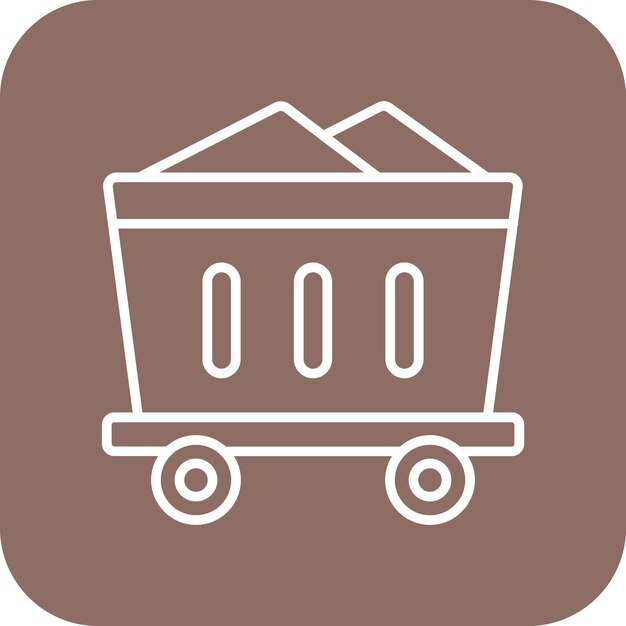 El icono del vector del vagón de la industria se puede utilizar para el conjunto de iconos del proceso industrial
