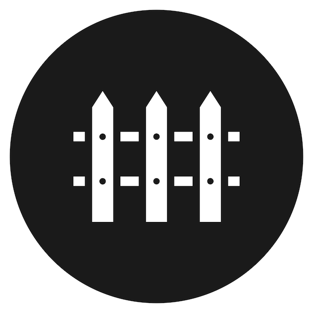 El icono del vector de la valla se puede utilizar para el conjunto de iconos de la agricultura
