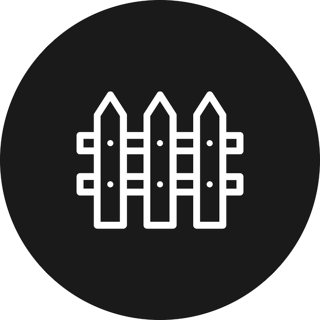 El icono del vector de la valla se puede utilizar para el conjunto de iconos de la agricultura