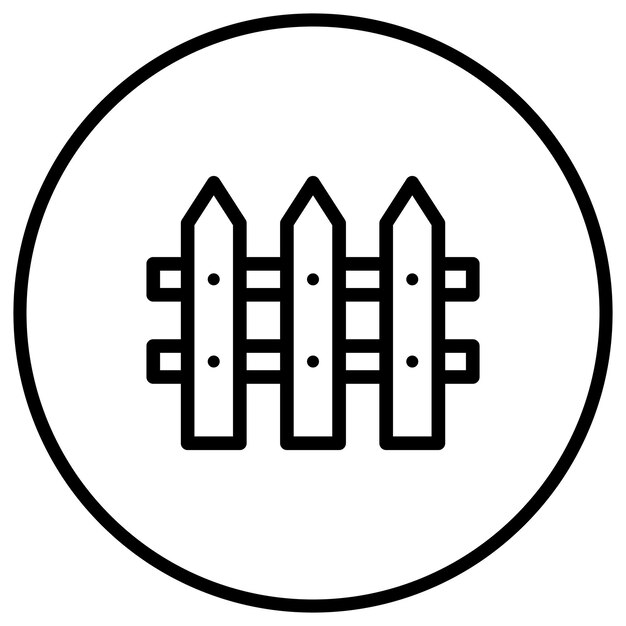 El icono del vector de la valla se puede utilizar para el conjunto de iconos de la agricultura