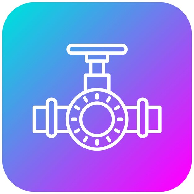 El icono del vector de la válvula se puede utilizar para el conjunto de iconos de fabricación