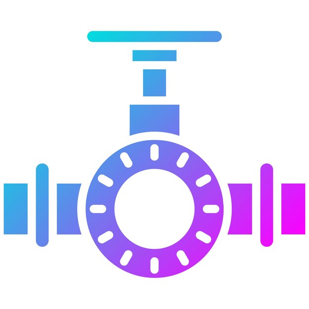 El icono del vector de la válvula se puede utilizar para el conjunto de iconos de fabricación