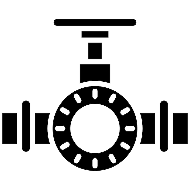 El icono del vector de la válvula se puede utilizar para el conjunto de iconos de fabricación