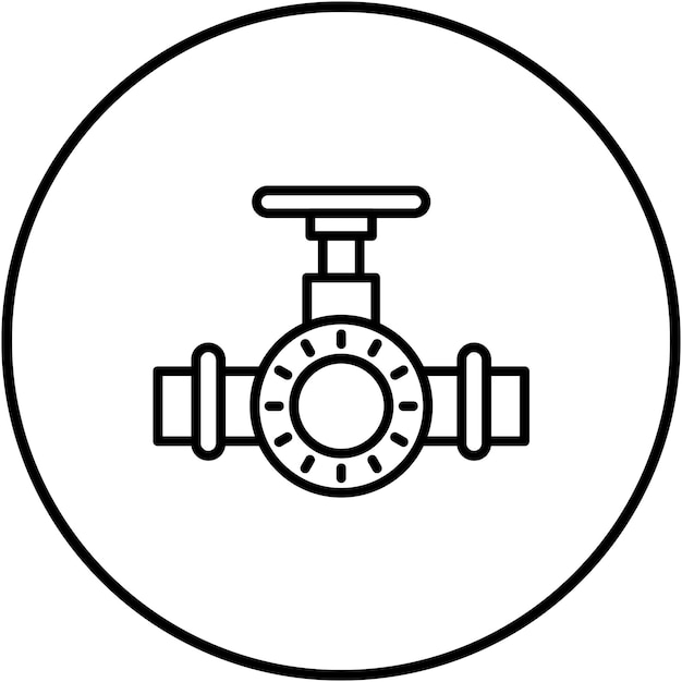 El icono del vector de la válvula se puede utilizar para el conjunto de iconos de fabricación