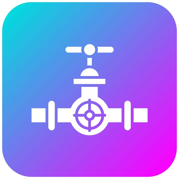 El icono del vector de la válvula se puede utilizar para el conjunto de iconos del proceso industrial