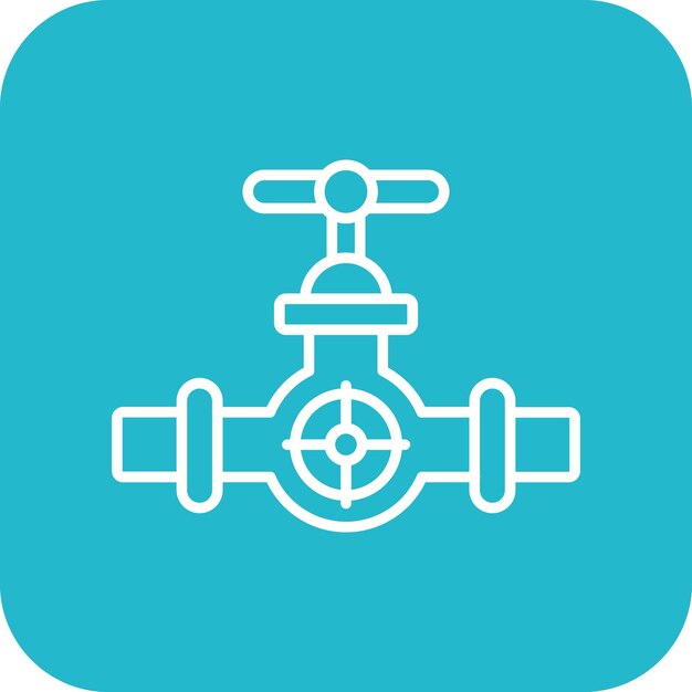 El icono del vector de la válvula se puede utilizar para el conjunto de iconos del proceso industrial