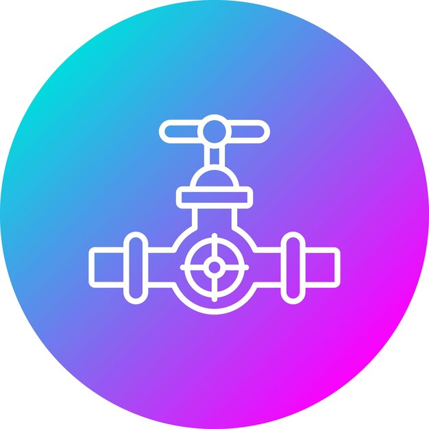 El icono del vector de la válvula se puede utilizar para el conjunto de iconos del proceso industrial