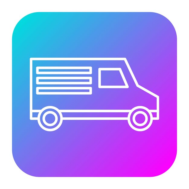 Vector el icono del vector van se puede utilizar para el conjunto de iconos de transporte