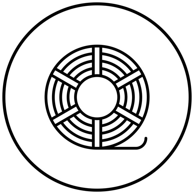 El icono del vector de la varilla de alambre se puede utilizar para el conjunto de iconos de metalurgia