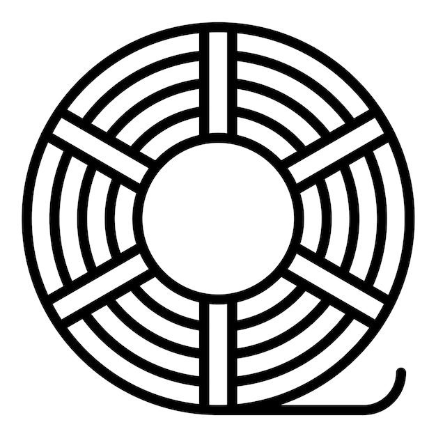 El icono del vector de la varilla de alambre se puede utilizar para el conjunto de iconos de metalurgia