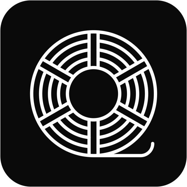 El icono del vector de la varilla de alambre se puede utilizar para el conjunto de iconos de metalurgia
