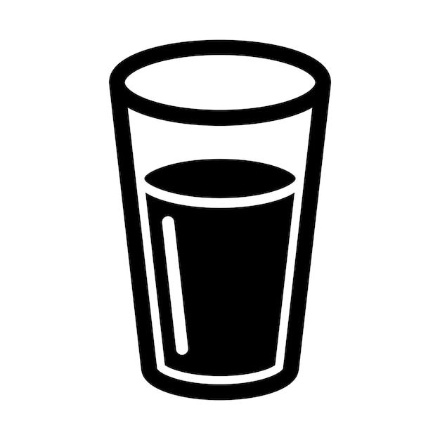 icono de vector de vaso para beber