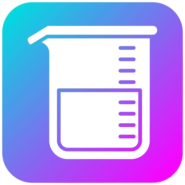 El icono del vector del vaso se puede usar para el conjunto de iconos de física