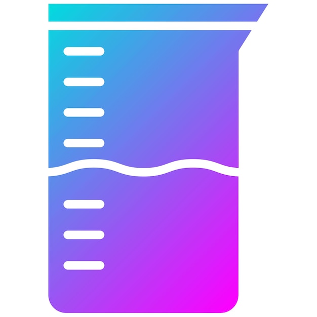 El icono del vector del vaso se puede usar para el conjunto de iconos del laboratorio