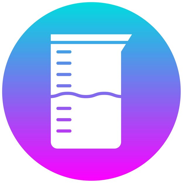 El icono del vector del vaso se puede usar para el conjunto de iconos del laboratorio