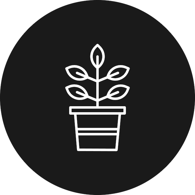 El icono del vector vegetal se puede utilizar para el conjunto de iconos de Investigación y Ciencia