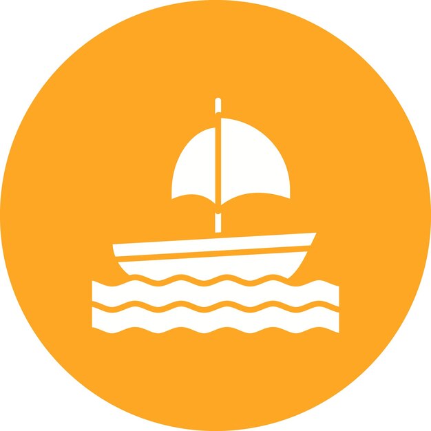 El icono del vector de vela se puede usar para el conjunto de iconos de los Juegos Olímpicos