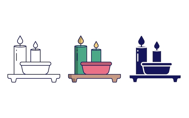 Icono de vector de velas