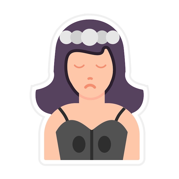 El icono del vector del velo se puede usar para el conjunto de iconos del funeral