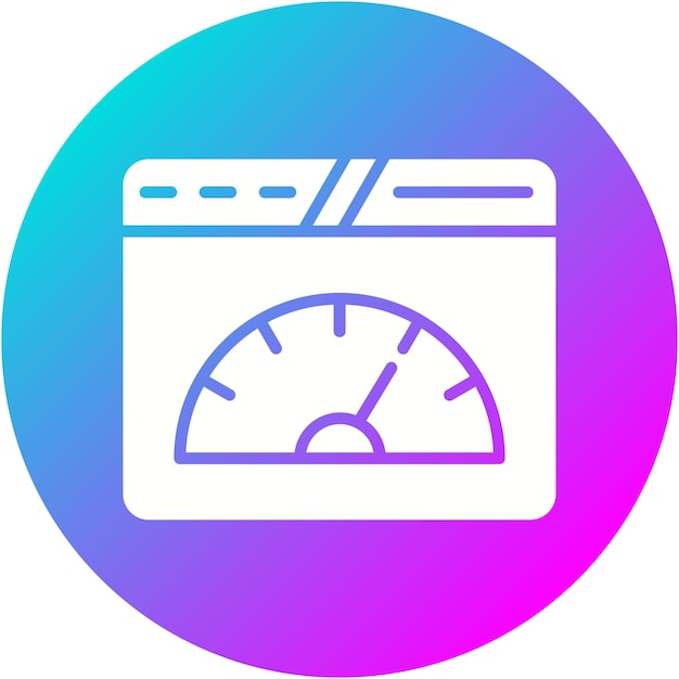 El icono del vector de velocidad de la página se puede utilizar para el conjunto de iconos de marketing web